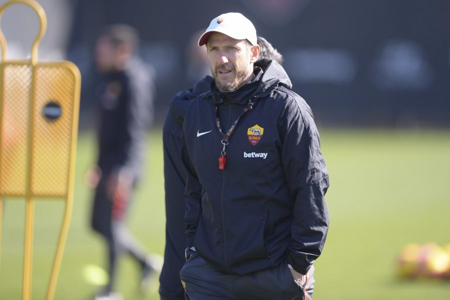 Eusebio Di Francesco a Trigoria, di LaPresse