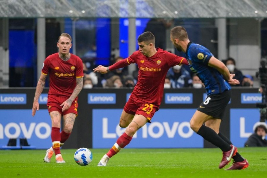 Gianluca Mancini durante Inter-Roma (Getty Images)