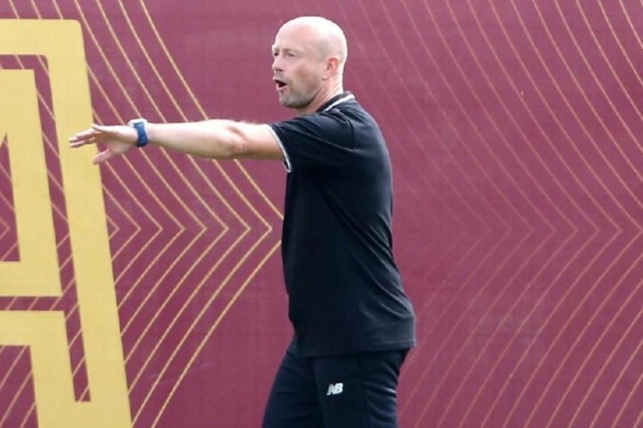 Gianluca Falsini, allenatore della Roma under 16, di Mancini