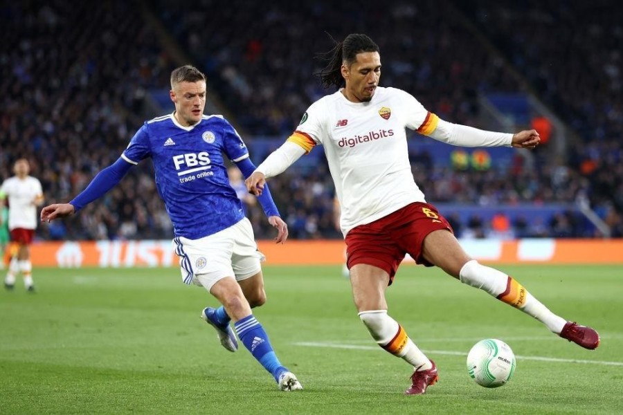 Chris Smalling, il migliore in campo contro il Leicester (Getty Images)