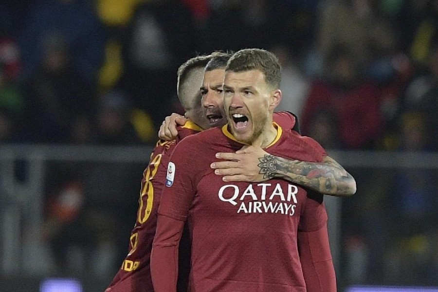 Dzeko esulta a Frosinone, di LaPresse