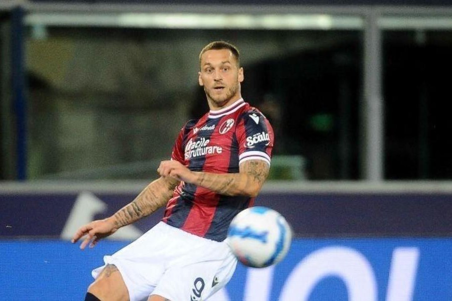 Arnautovic con la maglia del Bologna