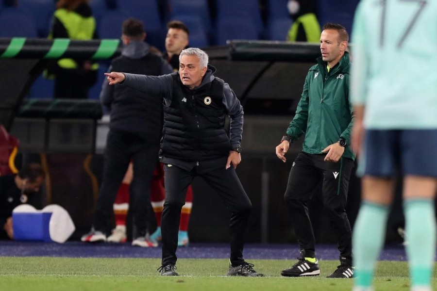 José Mourinho durante Roma-Leicester (Getty Images)