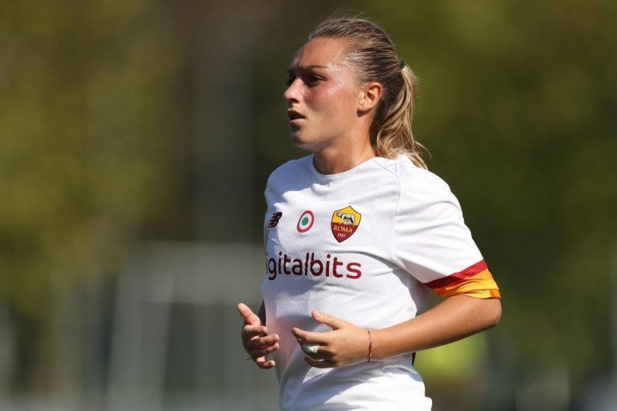 Giada Greggi durante una partita con la Roma Femminile