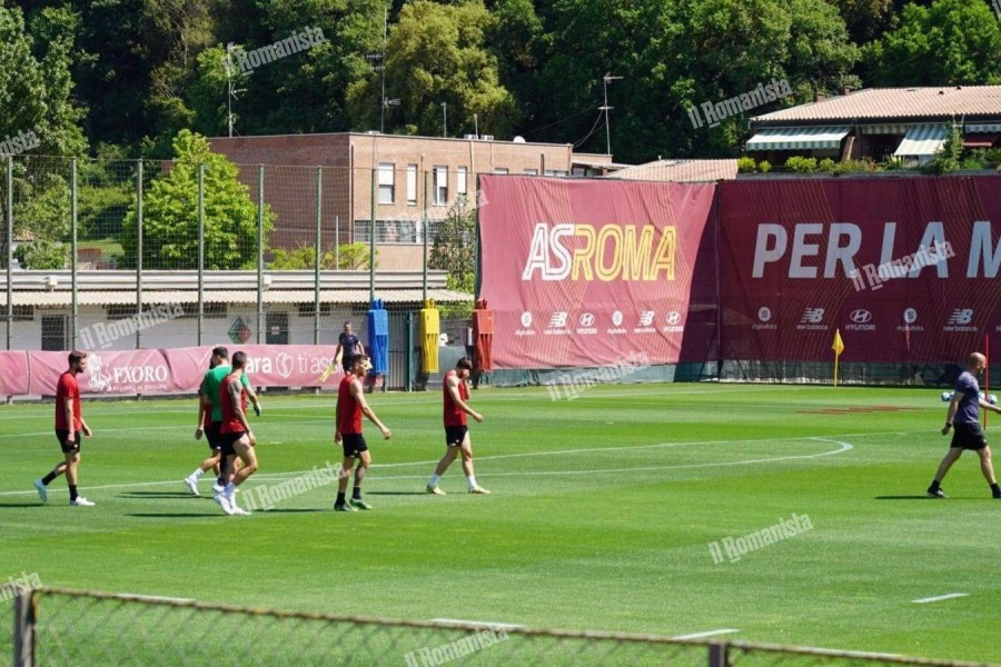 I giocatori della Roma a Trigoria per il Media Day