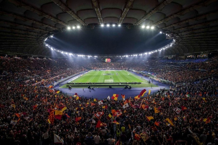 L'Olimpico durante Roma-Leicester (As Roma via Getty Images)