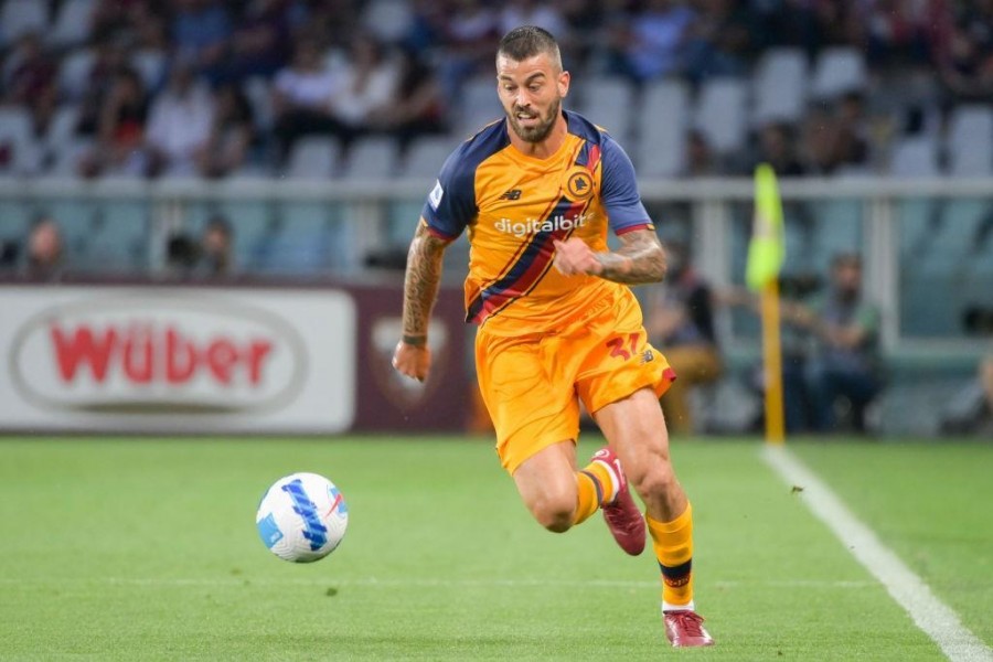 Leonardo Spinazzola durante Torino-Roma (Getty Images)