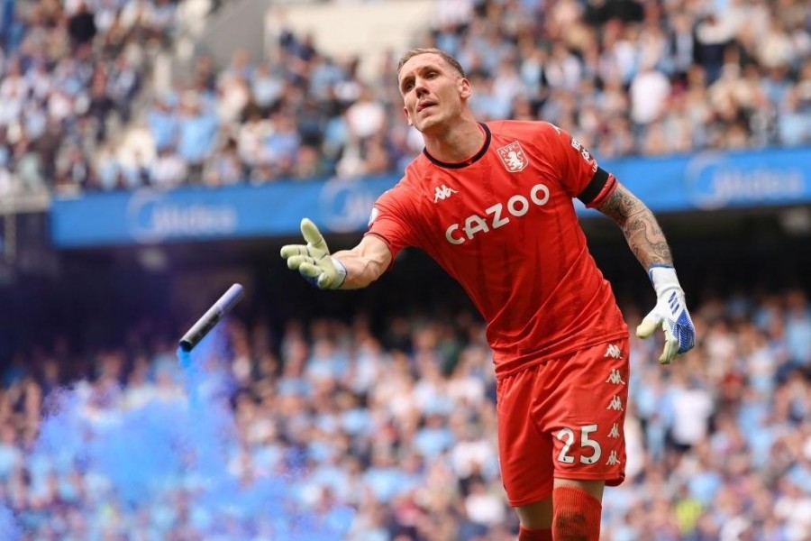 L'ex portiere romanista Robin olsen, in forze all'Aston Villa in questa stagione (Getty Images)