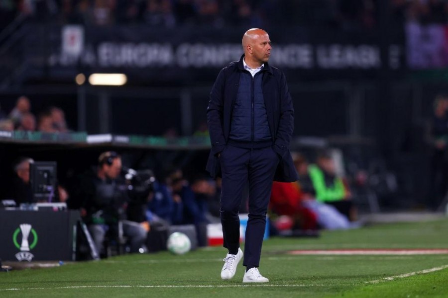 Arne Slot, allenatore del Feyenoord, durante una partita