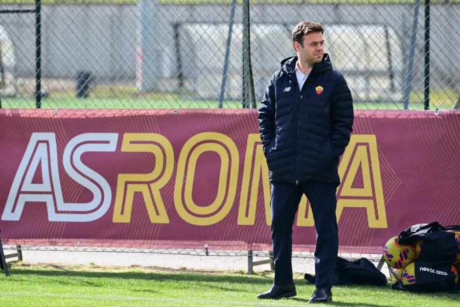 Tiago Pinto durante gli allenamenti a Trigoria (As Roma via Getty Images)