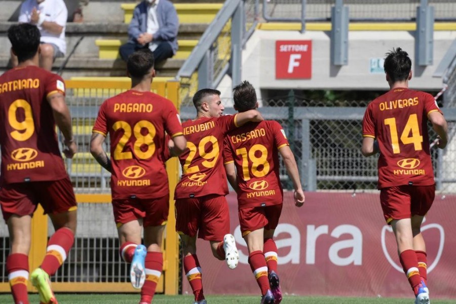 Roma Primavera che oggi sfiderà alle 18 i pari età della Juventus (As Roma via Getty Images)