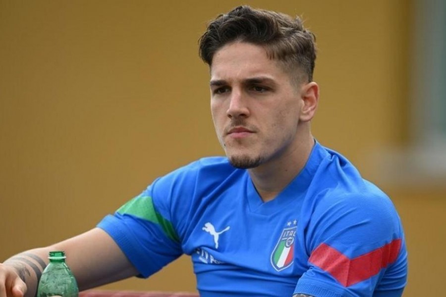 Nicolò Zaniolo durante il ritiro con gli Azzurri a Coverciano (Getty Images)