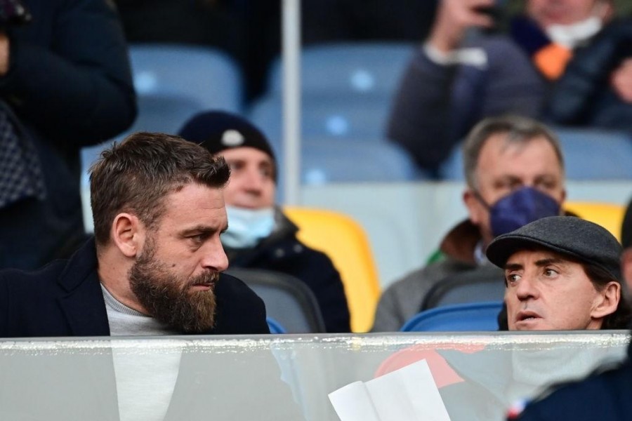 De Rossi con Mancini all'Olimpico (Getty Images)