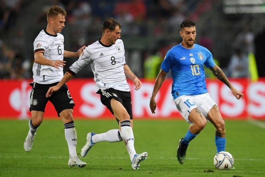 Pellegrini in azione questa sera contro la Germania (Getty Images)