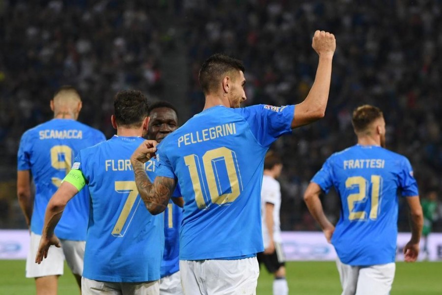 Pellegrini esulta dopo la rete contro la Germania (Getty Images)