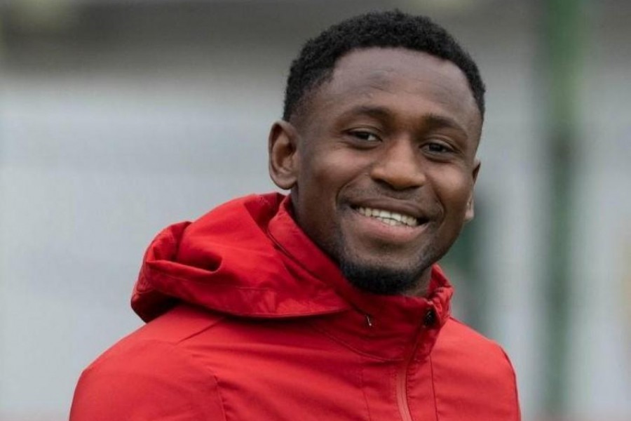 Diawara durante una sessione di allenamento a Trigoria (AS Roma via Getty Images)