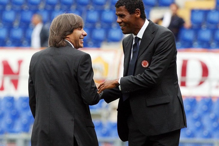 Aldair e Bruno Conti ad un evento dedicato alle vecchie glorie allo Stadio Olimpico (Getty Images)