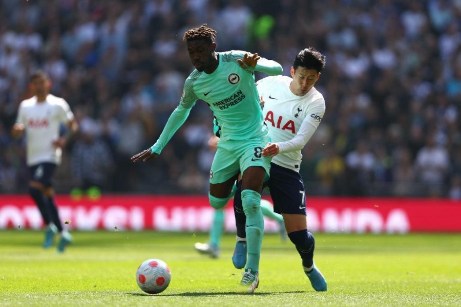 Bissouma contro il Tottenham in una partita di Premier League (Getty Images)