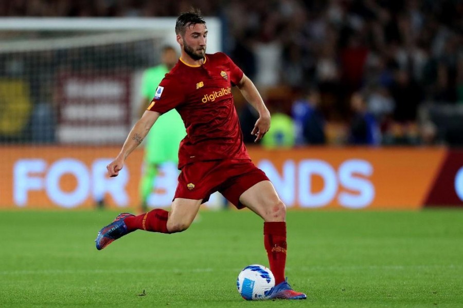 Cristante durante Roma-Venezia del 14 maggio scorso, ultima in casa dell’ultimo campionato pareggiata per 1-1 in un Olimpico tutto esaurito (As Roma via Getty Images)