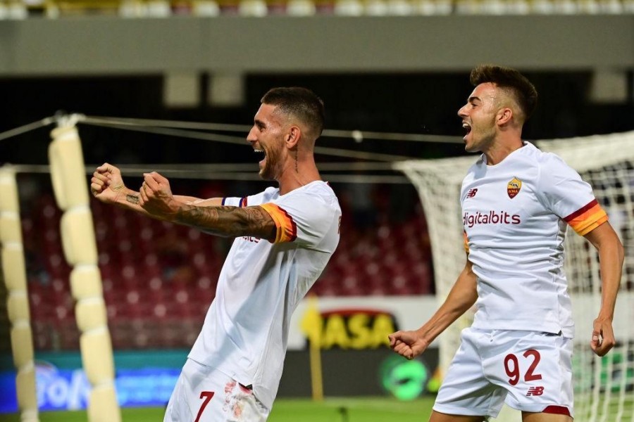 Lorenzo Pellegrini in gol a Salerno la scorsa stagione (Getty Images)