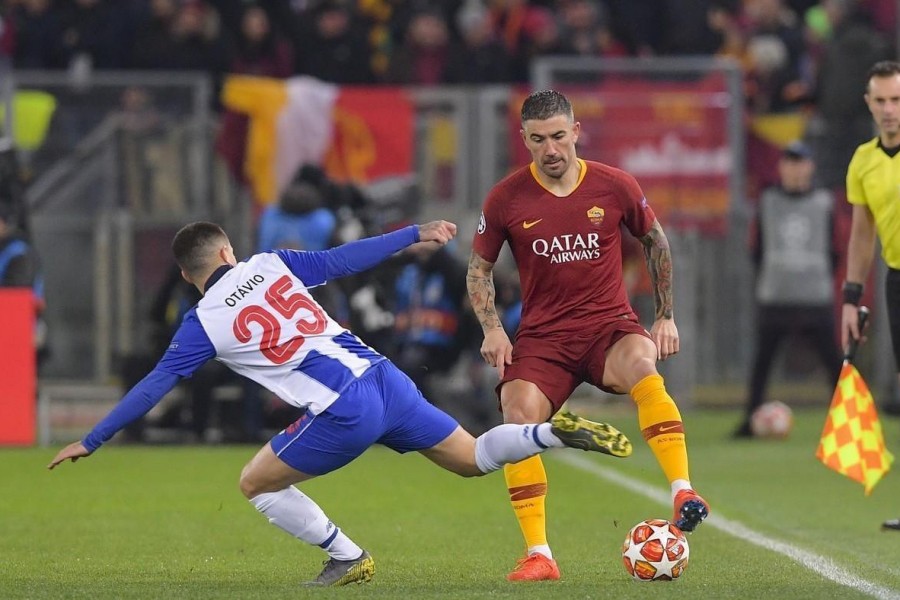 Otavio e Kolarov in Roma-Porto, di LaPresse