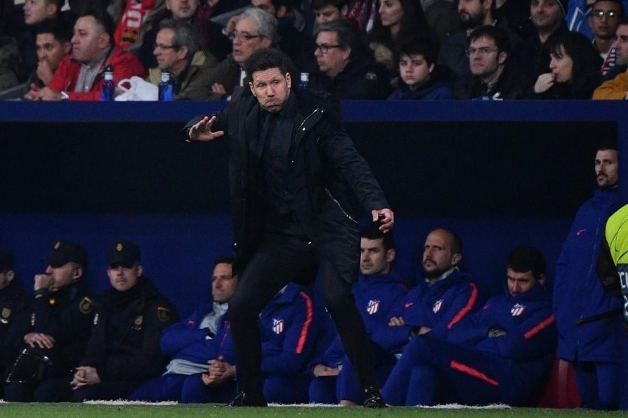 Simeone durante Atletico Madrid-Juventus, di LaPresse