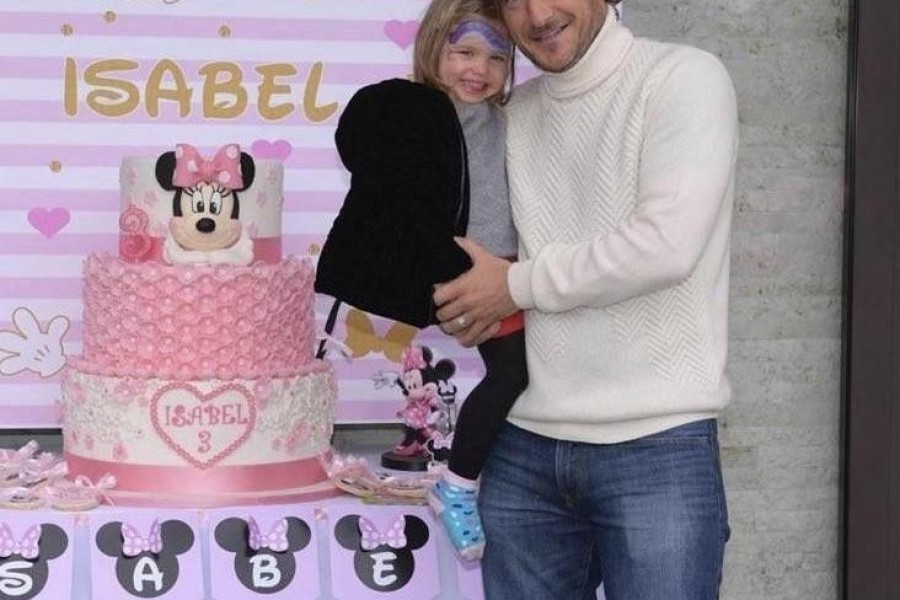 Totti insieme a sua figlia Isabel