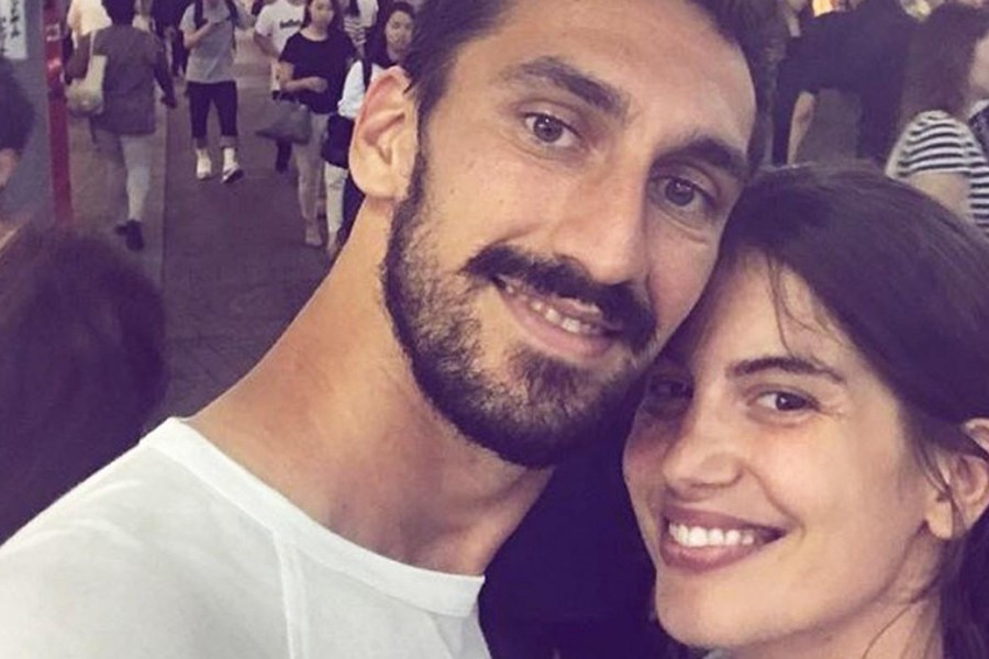 Davide Astori insieme a sua moglie