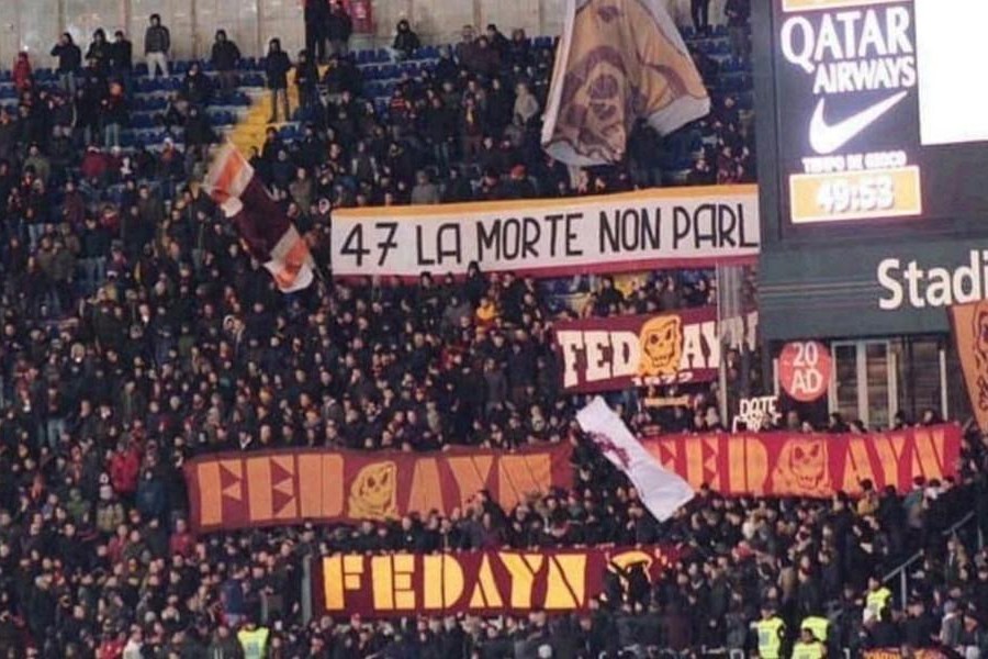 La coreografia durante Roma-Empoli