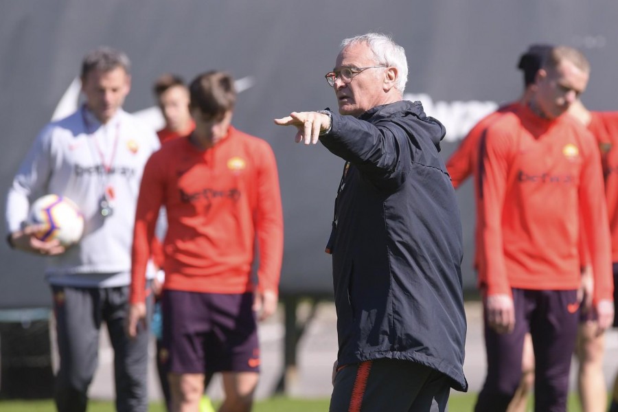 Claudio Ranieri a Trigoria, di LaPresse