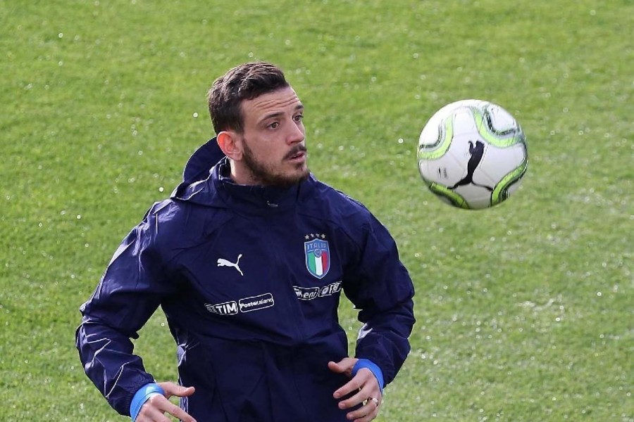 Alessandro Florenzi in allenamento con la Nazionale, di LaPresse