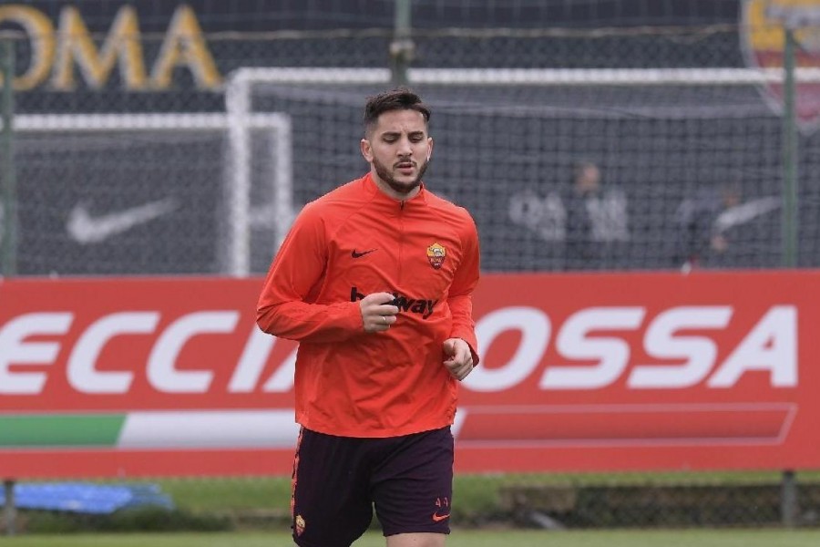 Kostas Manolas durante una seduta di allenamento, di LaPresse