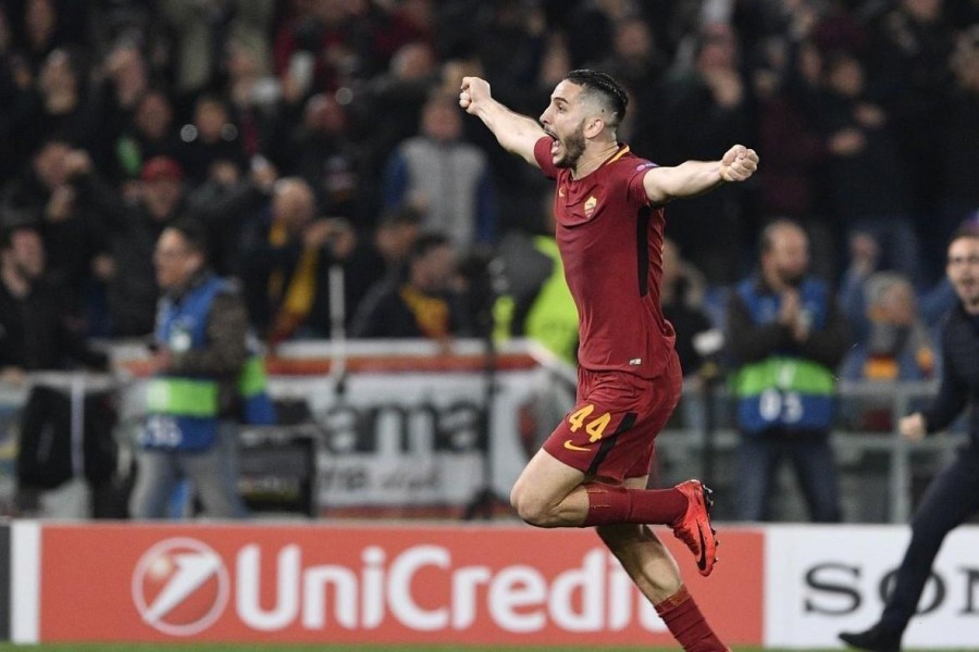 L'esultanza di Manolas contro il Barcellona, di LaPresse