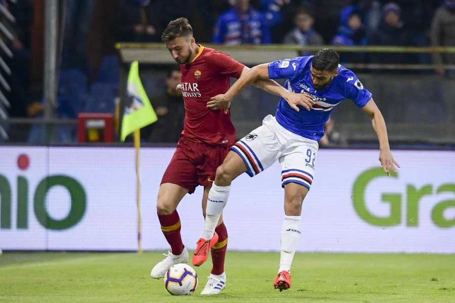 Cristante in campo a Marassi, di LaPresse