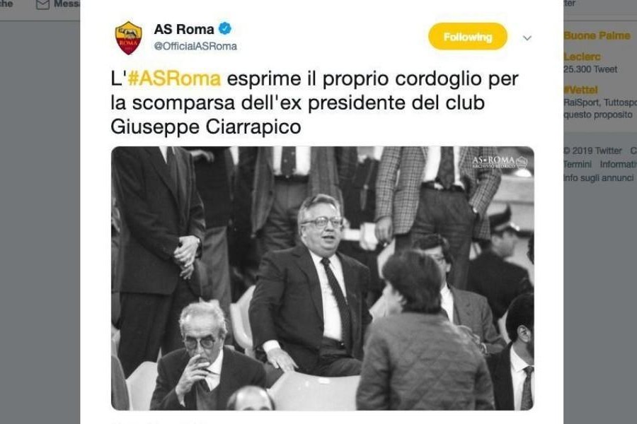 Il messaggio della Roma