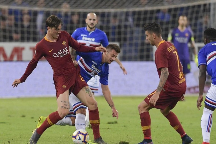 Pellegrini e Zaniolo in azione, di LaPresse