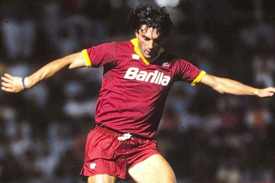 Gianluca Signorini nel 1987-88, l’unica sua stagione da romanista, di LaPresse