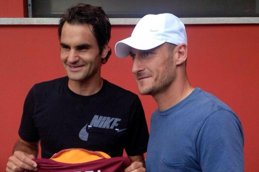 Roger Federer e Francesco Totti