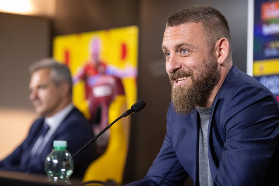 Daniele De Rossi nella conferenza stampa d'addio a Trigoria, di LaPresse