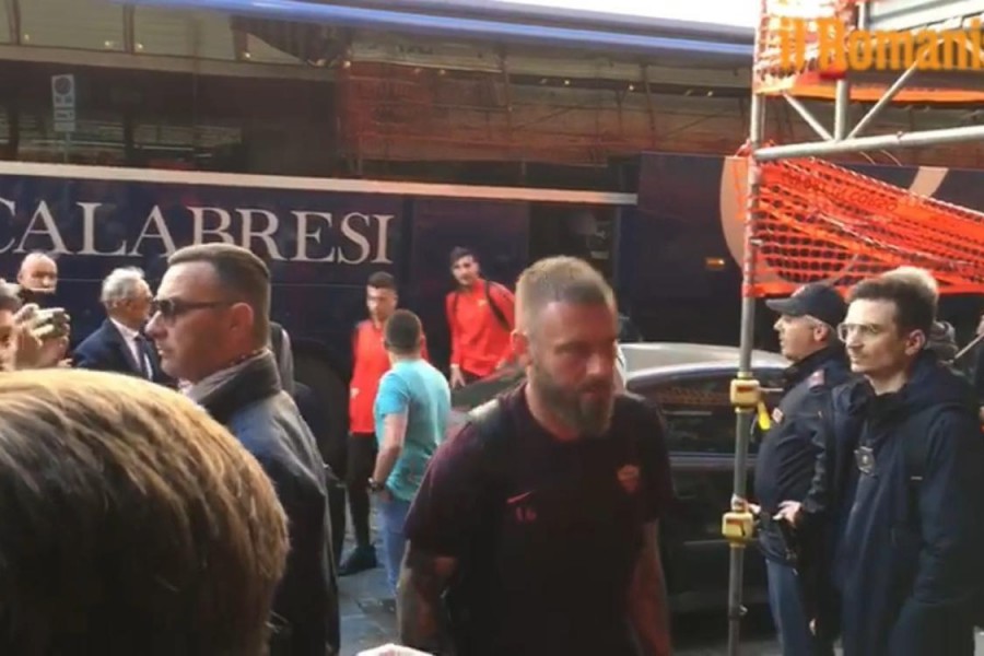 De Rossi e la squadra partono da Termini