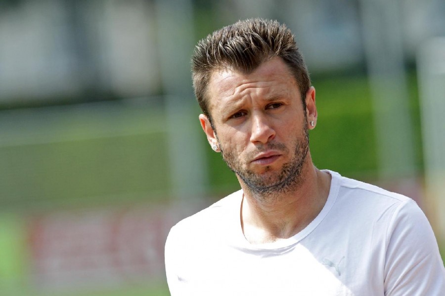 Antonio Cassano poco prima di un allenamento