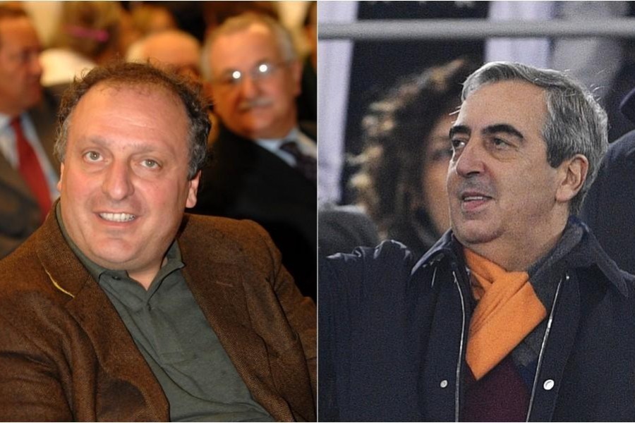 Cento e Gasparri, di fazioni politiche opposte ma uniti dalla fede giallorossa, di LaPresse