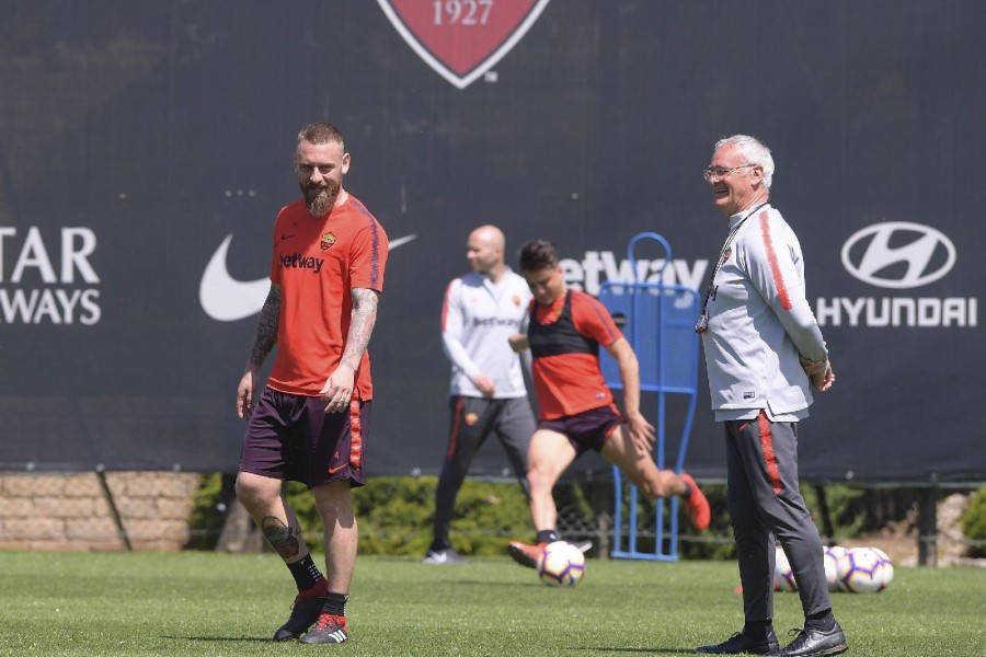 De Rossi e Ranieri in allenamento ai tempi della Roma