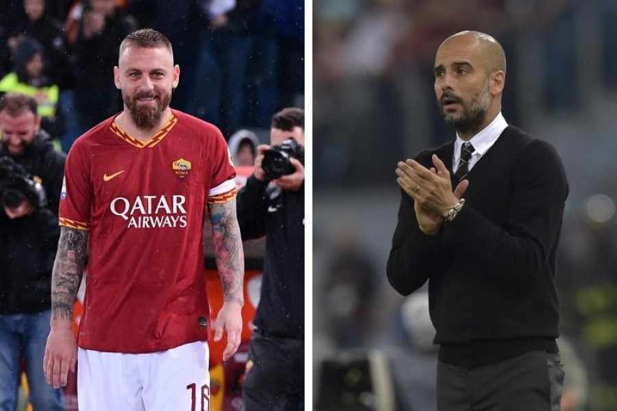 Daniele De Rossi e Pep Guardiola, di LaPresse