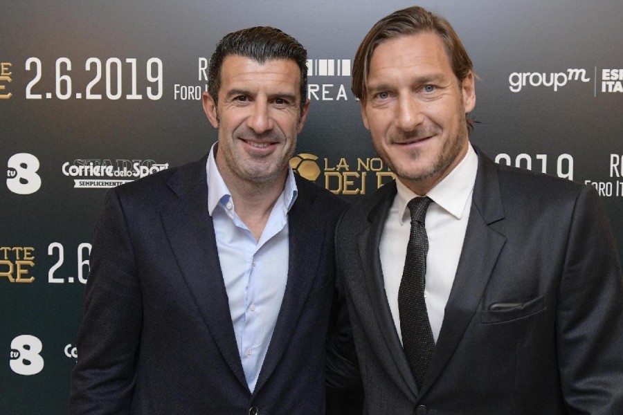 Figo e Totti pronti a sfidarsi nuovamente sul campo, di LaPresse