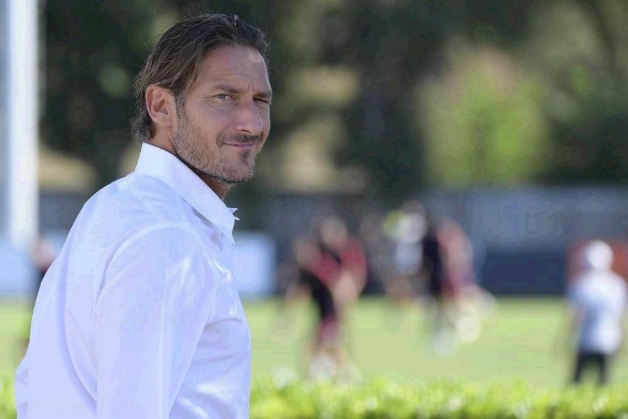 Francesco Totti  in un bel primo piano a Trigoria, di LaPresse