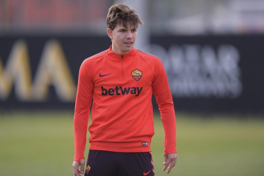 Ante Coric in allenamento con la Roma, di LaPresse