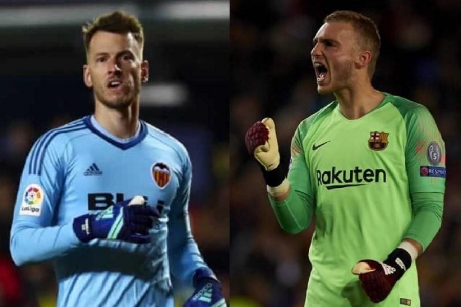 Norberto Murara Neto e Jasper Cillessen