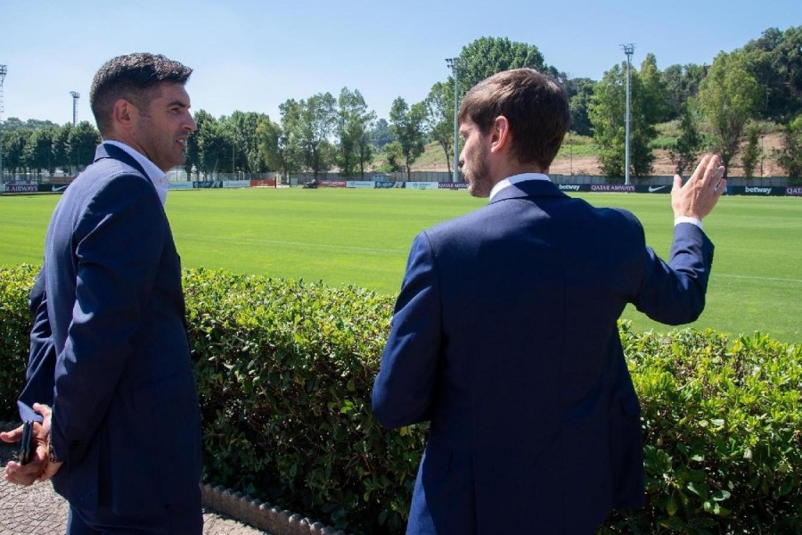 Paulo Fonseca durante la sua prima visita a Trigoria, di LaPresse