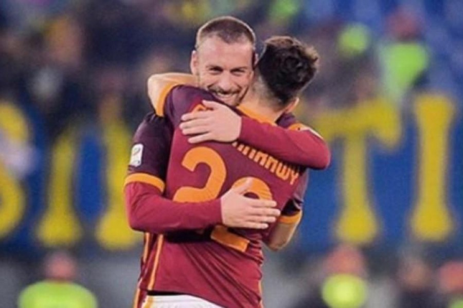 De Rossi ed El Shaarawy insieme nella stagione 2015-2016, di LaPresse